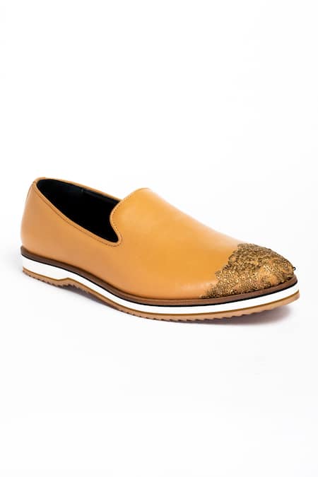 Aniket Gupta_Brown Sequins Ashok Embellished Shoes _Online_at_Aza_Fashions