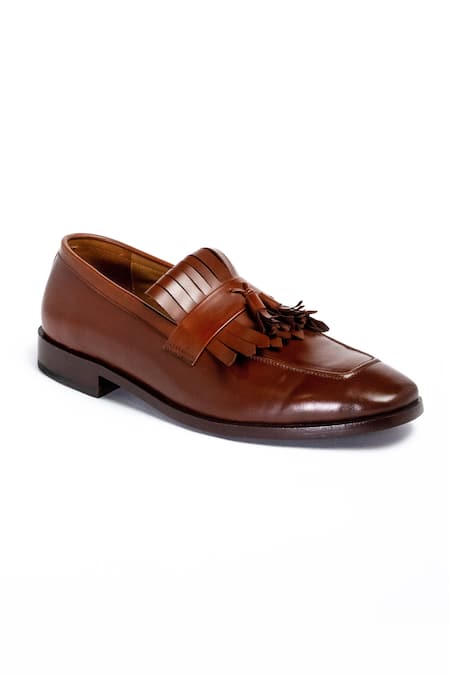 Aniket Gupta_Brown Ghungroo Frilled Shoes _Online_at_Aza_Fashions