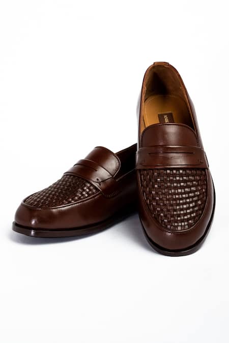 ANIKET GUPTA Chatai Basket Weave Pattern Shoes 