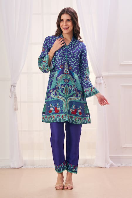 Taroob Mughal Art Print Kurta & Pant Set 