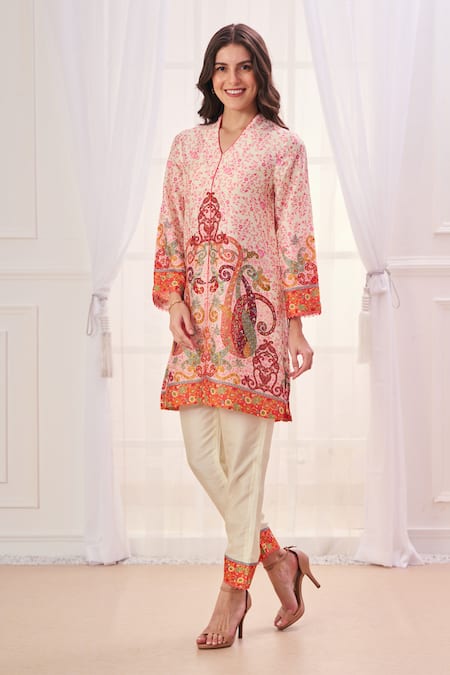 Taroob Paisley Print Kurta & Pant Set 