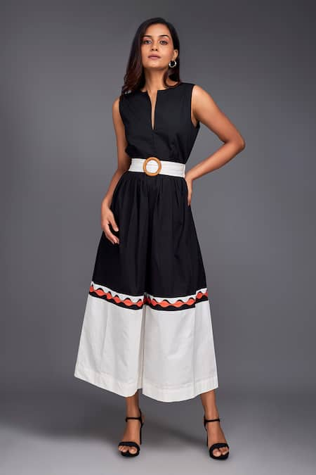 Deepika Arora Color Block Culotte Jumpsuit 