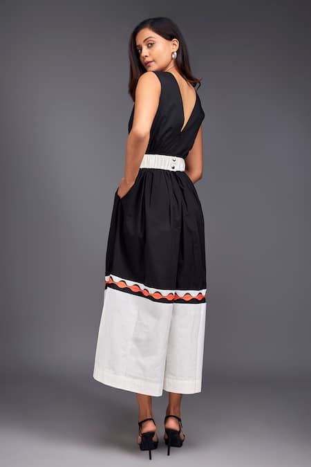 Deepika Arora Color Block Culotte Jumpsuit 