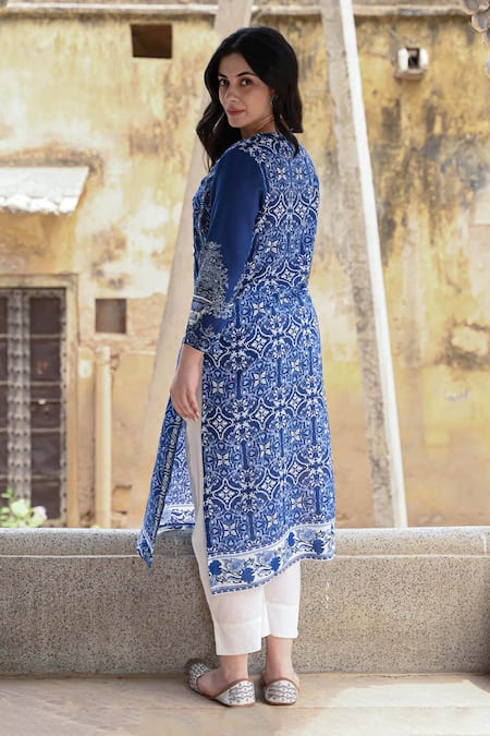 Nuhh Moroccan Print Kurta Set 
