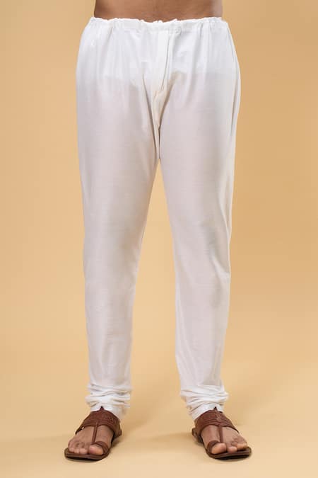 Buy Arihant Rai Sinha Orange Cotton, Chanderi Solid Collared Kurta And Churidar Set Buy_Arihant Rai Sinha_Orange Cotton, Chanderi Solid Collared Kurta And Churidar Set