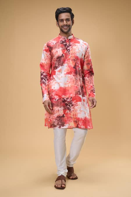 Arihant Rai Sinha Tie-Dye Print Kurta & Churidar Set 