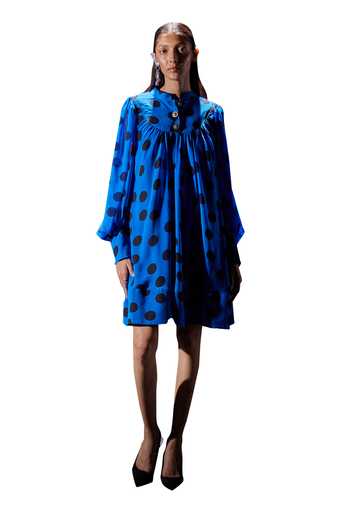 sachin and babi light blue dress Short-Sleeve Star Print Chiffon A-Line Dress