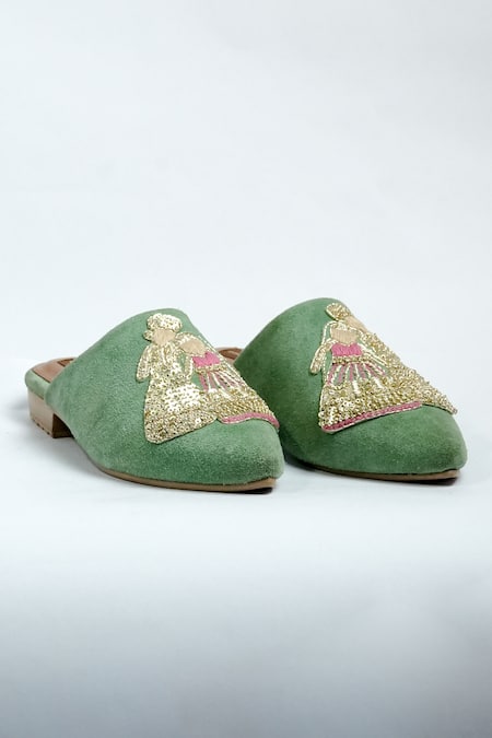 ANIKET GUPTA Rajarani Embroidered Mules 