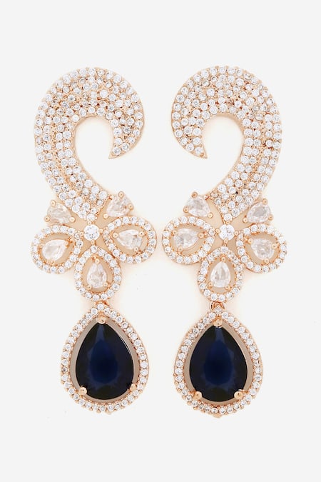 Khushi Jewels Diamond Stone Embellished Dangler Earrings 