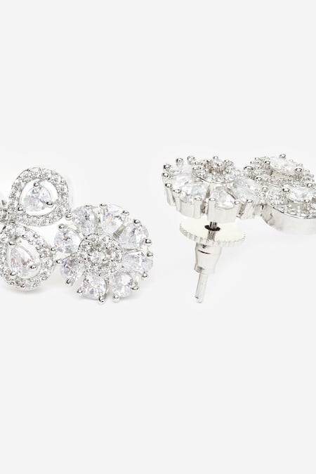 Buy Khushi Jewels White Crystals Cubic Zirconia Diamond Work Dangler Earrings Online at Aza Fashions Buy_Khushi Jewels_White Crystals Cubic Zirconia Diamond Work Dangler Earrings _Online_at_Aza_Fashions