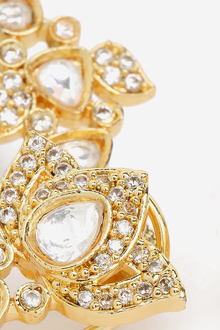 Buy Khushi Jewels Green Crystals, Beads, Diamonds Drops Embellished Dangler Earrings Online at Aza Fashions Buy_Khushi Jewels_Green Crystals, Beads, Diamonds Drops Embellished Dangler Earrings _Online_at_Aza_Fashions