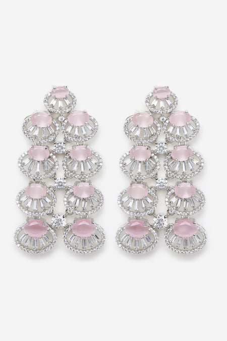 Khushi Jewels Pink Crystals, Diamonds Stone Embellished Choker Necklace Set Online at Aza Fashions Khushi Jewels_Pink Crystals, Diamonds Stone Embellished Choker Necklace Set _Online_at_Aza_Fashions