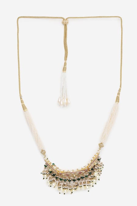 Khushi Jewels Kundan & Stones Embellished Choker Necklace Set 