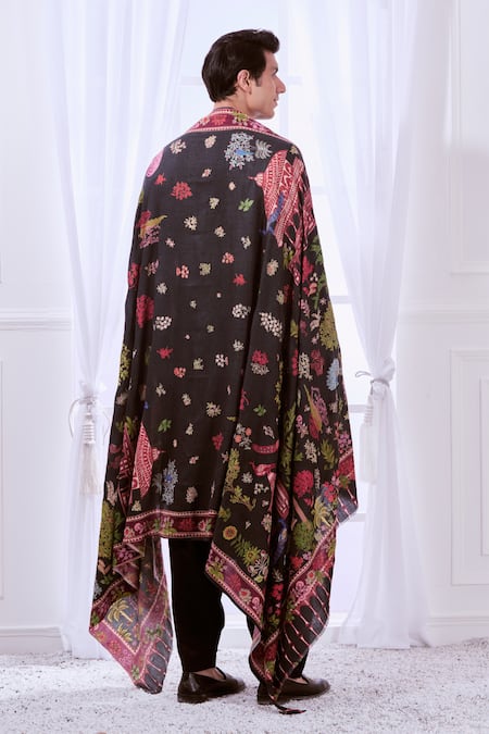 Taroob Kalamkari Work Shawl 