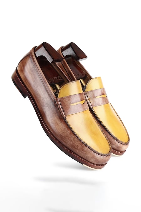 Fellmonger Yellow Mirror Glossed Moccasins 