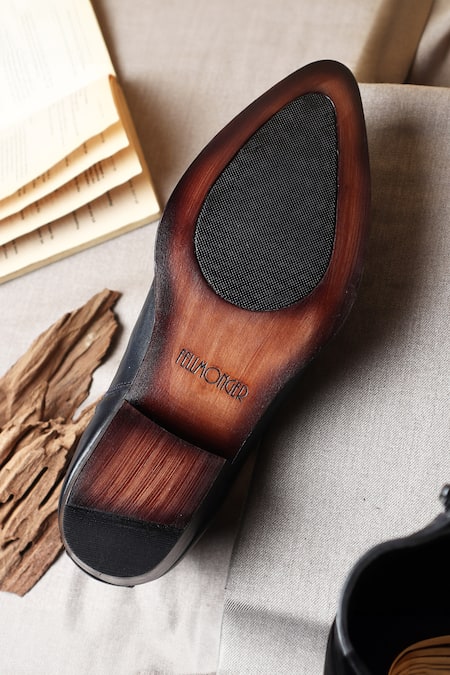 Fellmonger_Blue Cowboy Long Zip Cuban Heel Boots _Online_at_Aza_Fashions