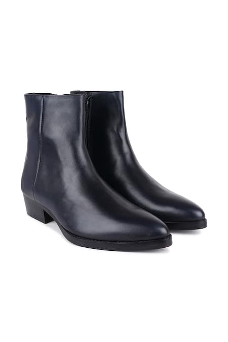 Buy_Fellmonger_Blue Cowboy Long Zip Cuban Heel Boots 