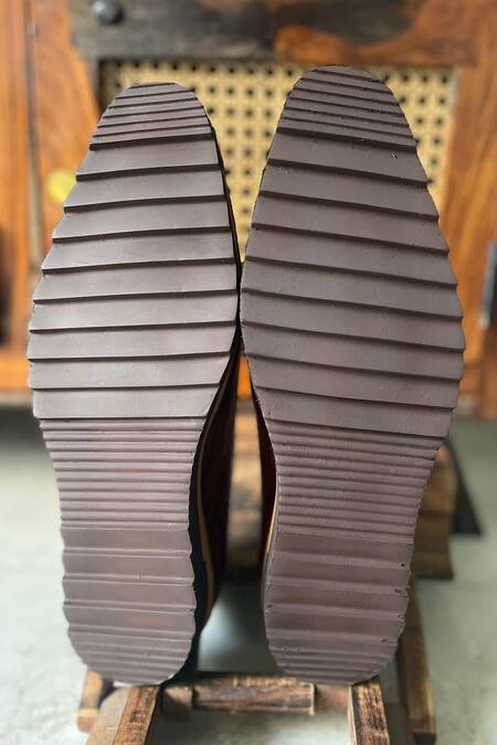 Shop Fellmonger Blue Solid Lace-up Oxford Shoes Online at Aza Fashions Shop_Fellmonger_Blue Solid Lace-up Oxford Shoes _Online_at_Aza_Fashions