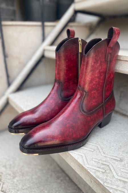 Fellmonger Solid Long Cowboy Boots 