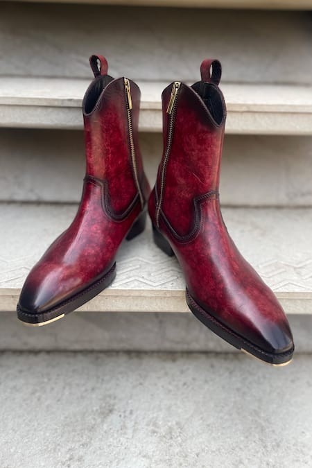 Fellmonger Solid Long Cowboy Boots 