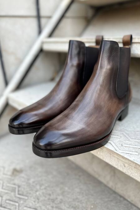 Shop_Fellmonger_Gray Solid Grey Chelsea Boots 