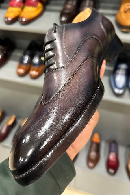 Shop_Fellmonger_Grey Solid Oxford Shoes 