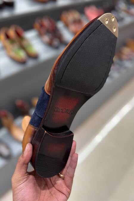 Fellmonger Brown Lace-up Solid Oxford Shoes Online at Aza Fashions Fellmonger_Brown Lace-up Solid Oxford Shoes _Online_at_Aza_Fashions