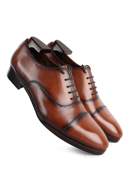 Fellmonger Mirror Glossed Patina Captoe Oxfords 