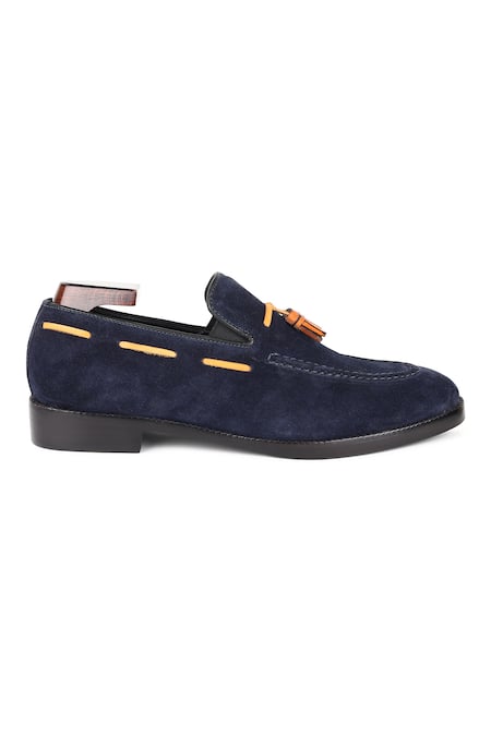 Buy Fellmonger Blue Tassel Embellished Loafers Online at Aza Fashions Buy_Fellmonger_Blue Tassel Embellished Loafers _Online_at_Aza_Fashions