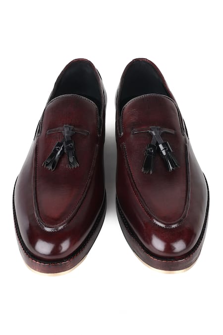 Shop_Fellmonger_Maroon Mirror Glossed Classic Loafers 