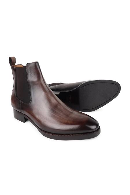 Shop_Fellmonger_Grey Mirror Glossed Patina Chelsea Boots 