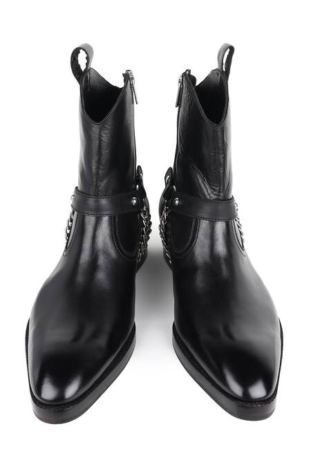 Shop_Fellmonger_Black Chain Mirror Glossed New Age Boots 