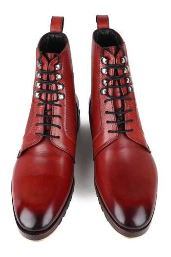 Buy Fellmonger Brown Cognac Glossed Derby Tank Boots Buy_Fellmonger_Brown Cognac Glossed Derby Tank Boots