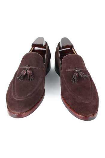 Shop Fellmonger Brown Tassel Leather Loafers at Aza Fashions Shop_Fellmonger_Brown Tassel Leather Loafers _at_Aza_Fashions