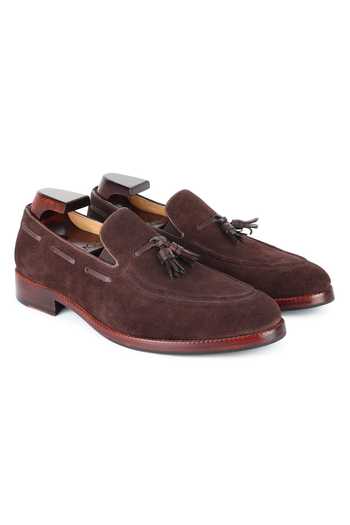 Fellmonger Brown Tassel Leather Loafers at Aza Fashions Fellmonger_Brown Tassel Leather Loafers _at_Aza_Fashions