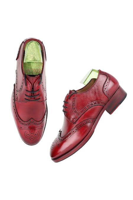 Fellmonger Leather Perforated Brogue Shoes 