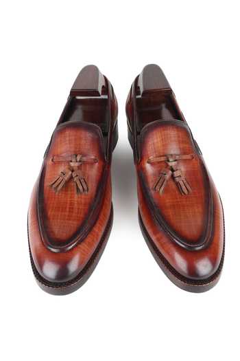 Fellmonger_Brown Mirror Glossed Leather Loafers _at_Aza_Fashions