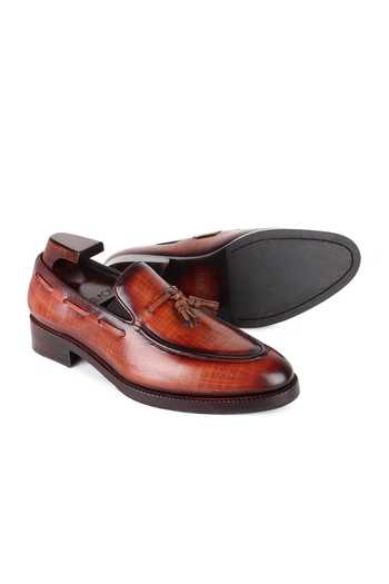 Buy_Fellmonger_Brown Mirror Glossed Leather Loafers 