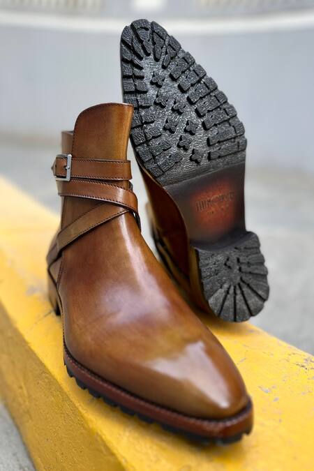 Buy_Fellmonger_Yellow Solid Jodhpur Boots 