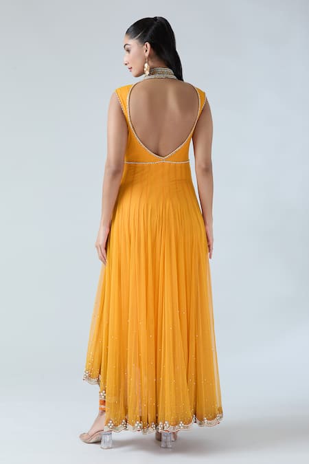 Arpan Vohra Embroidered Asymmetric Anarkali Set 