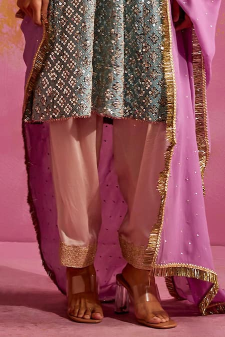 Buy Mustard Moon By Neyha And Vrinda Blue Georgette Sequins Split V-neck Embroidered Kurta Salwar Set Online at Aza Fashions Buy_Mustard Moon By Neyha And Vrinda_Blue Georgette Sequins Split V-neck Embroidered Kurta Salwar Set _Online_at_Aza_Fashions