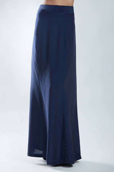 Buy_Ridhi Mehra_Blue Silk, Cotton Beads, Sequins, Zari Border Embroidered Saree With Blouse