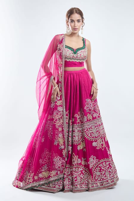 Ridhi Mehra Meetha Floral Embroidered Bridal Lehenga Set 