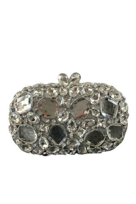 Oceana Clutches Stone Embellished Clutch 