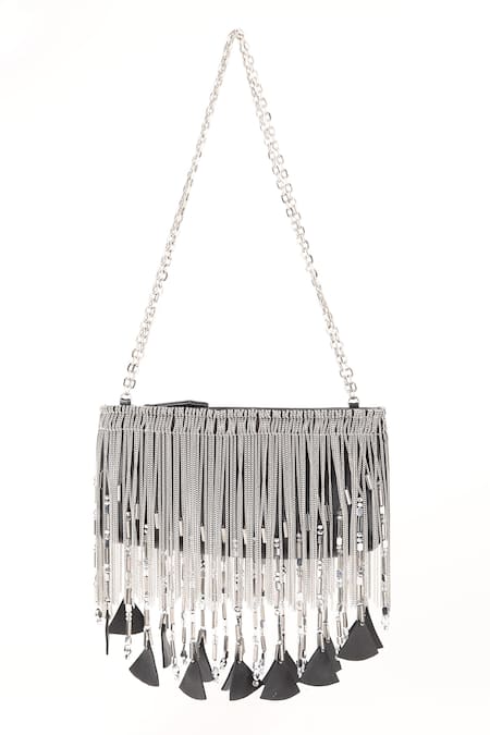 Born Flash Beaded Tassel Chain Handbag 