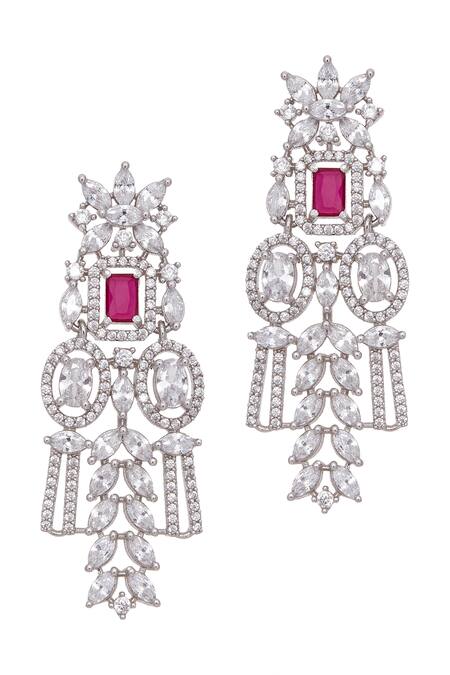 Buy Chaotiq By Arti White Stones, Diamonds Geometric Studded Choker Necklace Set Online at Aza Fashions Buy_Chaotiq By Arti_White Stones, Diamonds Geometric Studded Choker Necklace Set_Online_at_Aza_Fashions