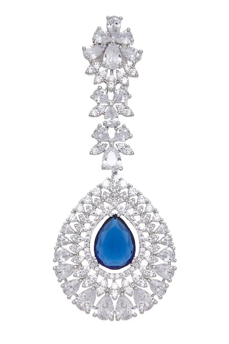 Chaotiq By Arti White Stones Studded Multi-layer Necklace Set Online at Aza Fashions Chaotiq By Arti_White Stones Studded Multi-layer Necklace Set_Online_at_Aza_Fashions