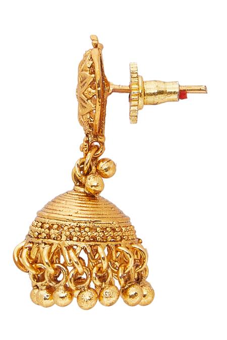 Chaotiq By Arti_Gold Plated Beads Layered Necklace Set_Online_at_Aza_Fashions