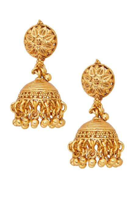 Shop_Chaotiq By Arti_Gold Plated Beads Layered Necklace Set_Online_at_Aza_Fashions