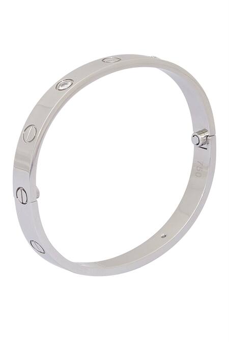 Buy Chaotiq By Arti White Metallic Hued Bracelet Online at Aza Fashions Buy_Chaotiq By Arti_White Metallic Hued Bracelet_Online_at_Aza_Fashions